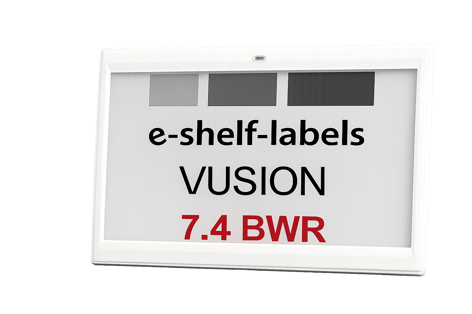 Digitales e-Ink Etikett VUSION 7.4" BWR GU120 – Rahmenfarbe Weiß