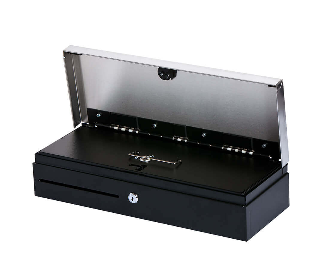 Metapace K-Kassenlade mit Klappdeckel - 100x170 mm - Silber, Schwarz