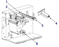 Zebra media feed spindle for 40 mm ID cores