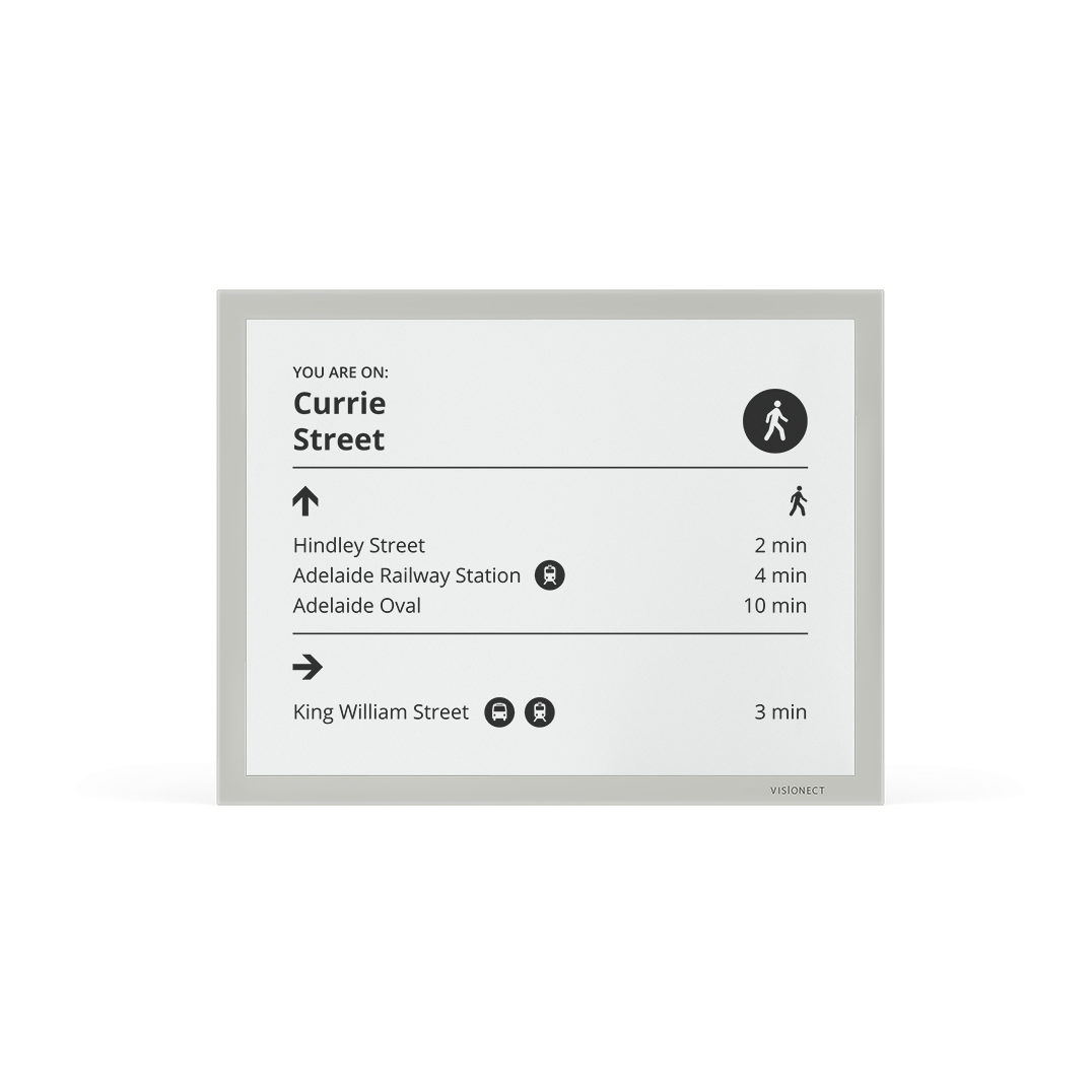 Visionect 13" E-Ink Display Slate Gray im edlen Aluminiumgehäuse, inkl. 1 Jahr Lizenz Displaysoftware Professional