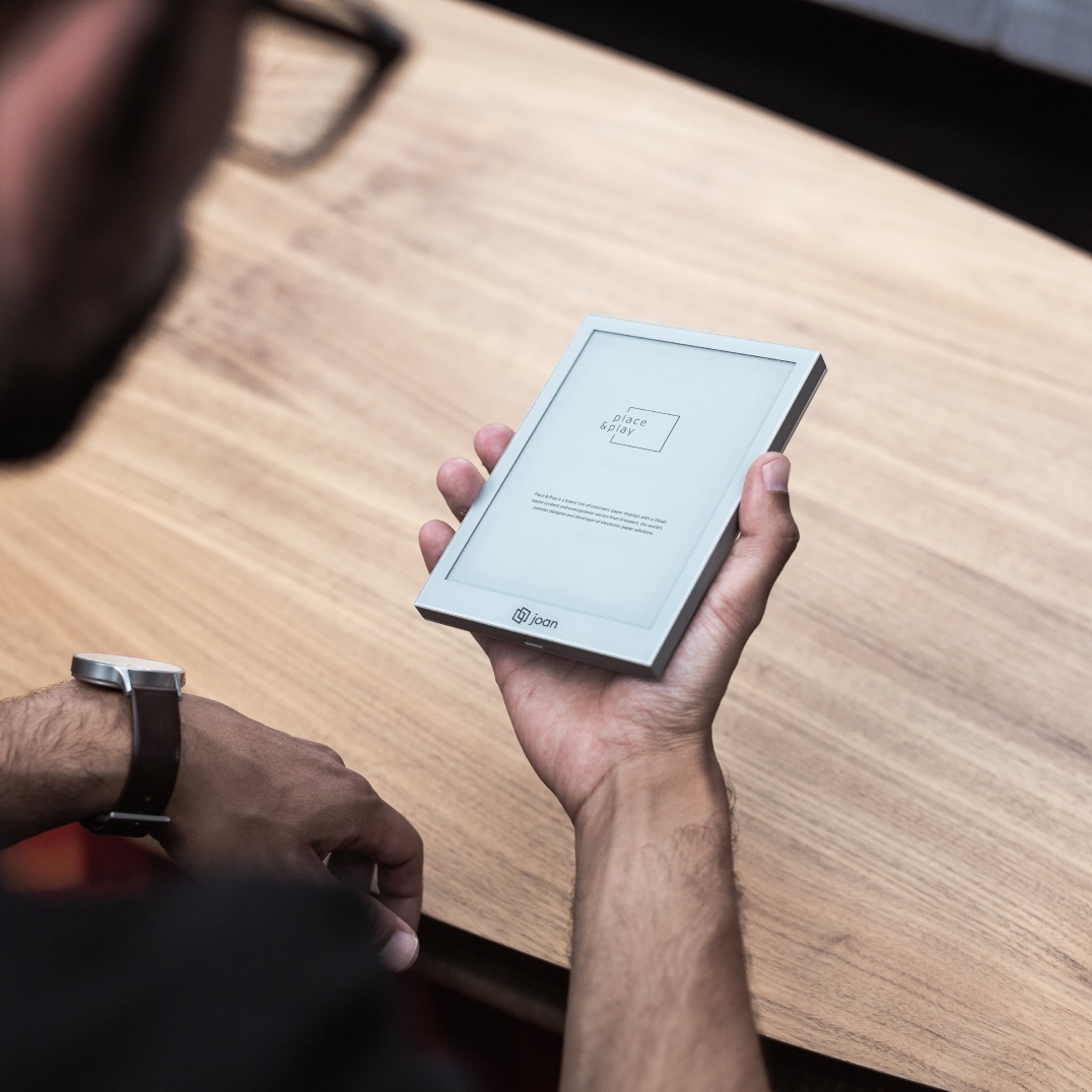 Visionect 6" Premium Digital Signage Display "Place and Play", Farbe: Slate Gray