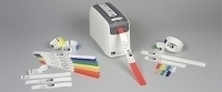 Zebra Z-Band Direct - Polypropylen (PP) - permanenter Acrylklebstoff - perforiert - 6 mil - orange, Fühlmarke schwarz - 25.4 x 279.4 mm 1200 Stck. (6 Rolle(n)