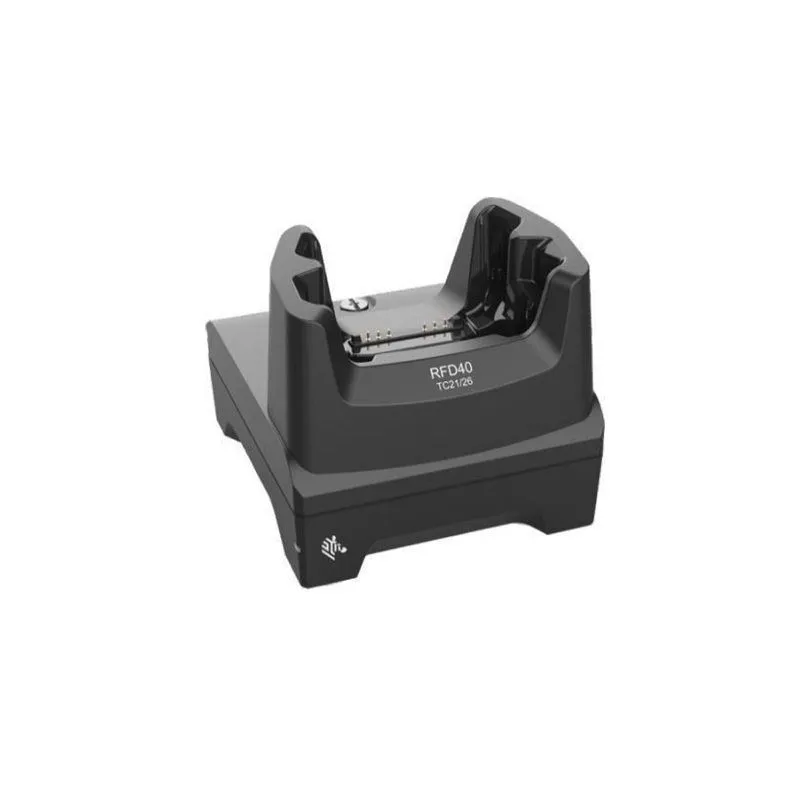 Zebra RFD40, 1 Device Slot/0 Toaster Slots, Charge Only Cradle with support for TC21/26. Requires Power Supply (PWR-BGA12V50W0WW), DC Line Cord (CBL-DC-388A1-01), and Country Specific Line Cord.