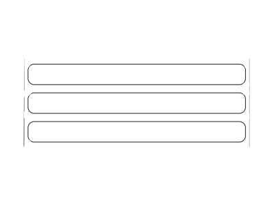 Zebra Z-Ultimate 3000T - Polyester, plastic - glossy - permanent acrylic adhesive - coated - white - 84.1 x 7.94 mm 12,500 labels (1 roll)