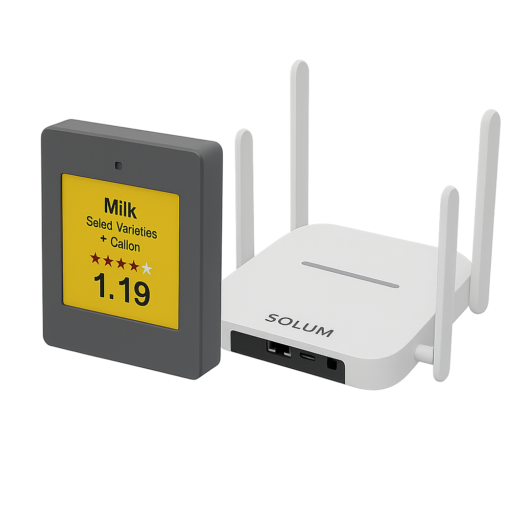 Starterbundle NEWTON Core 3.04" e-Ink Etiketten mit Access Point und Software (20 Stück, B-Ware)