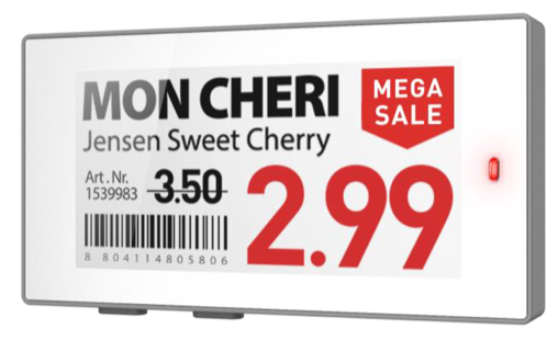 NEWTON 2,6 Zoll e-Ink Etikett – weiß, BWR Display, IP67