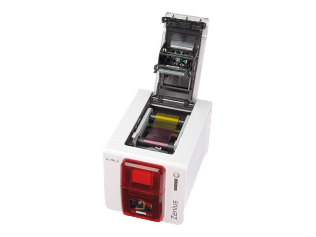 Evolis Zenius Expert – single-sided card printer, 300 dpi, USB/Ethernet, with magnetic card reader/writer