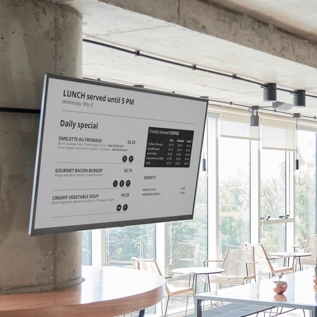 Visionect 32" E-Ink Black – Premium Digital Signage im edlen Aluminiumgehäuse