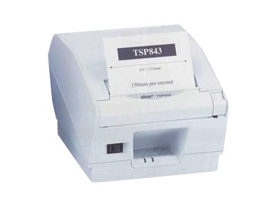 Star Micronics, TSP847II-24 W/O I/F WHITE, Wide Format label, ticket & receipt printer with cutter - without interface, white