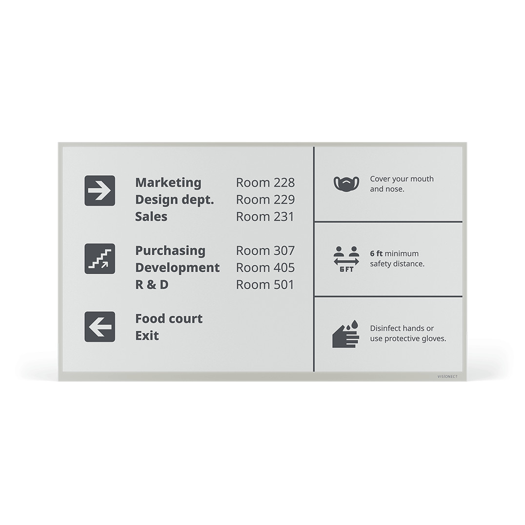 Visionect 32" E-Ink Display Slate Gray - Premium digital signage in an elegant aluminium housing
