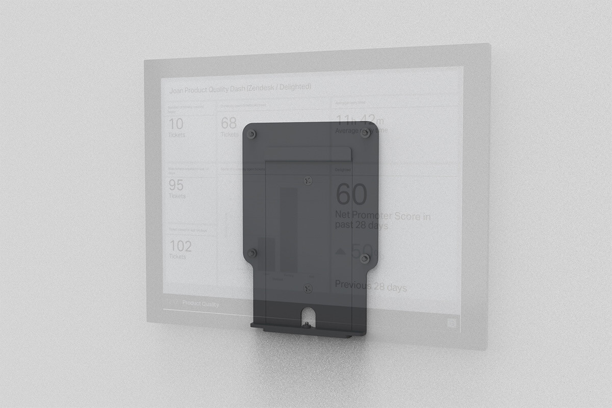 Robuste Wandbefestigung für Visionect 13"-Display