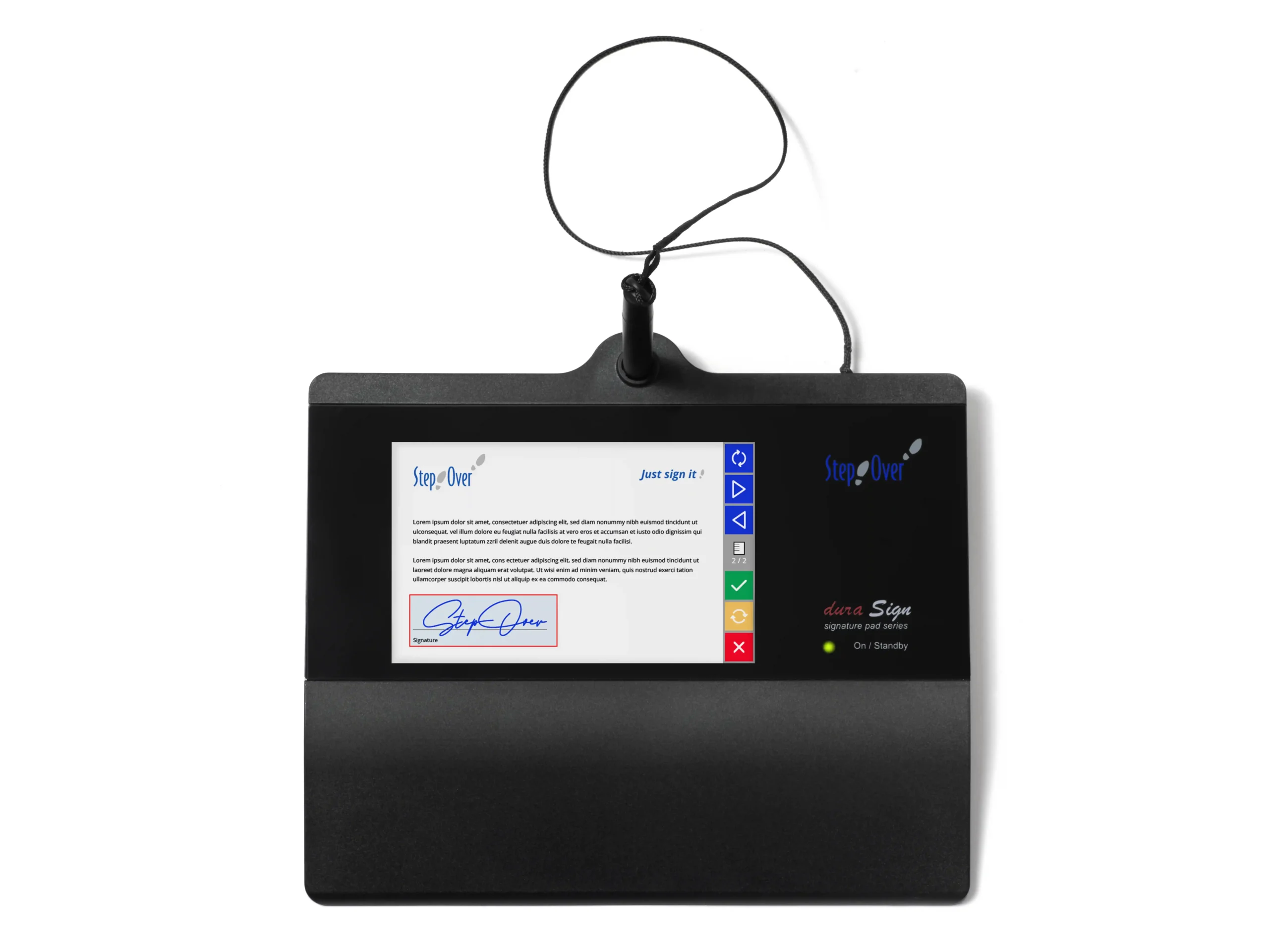 StepOver duraSign Pad Brilliance – Signaturpad mit hochauflösendem Farbdisplay & maximaler Sicherheit