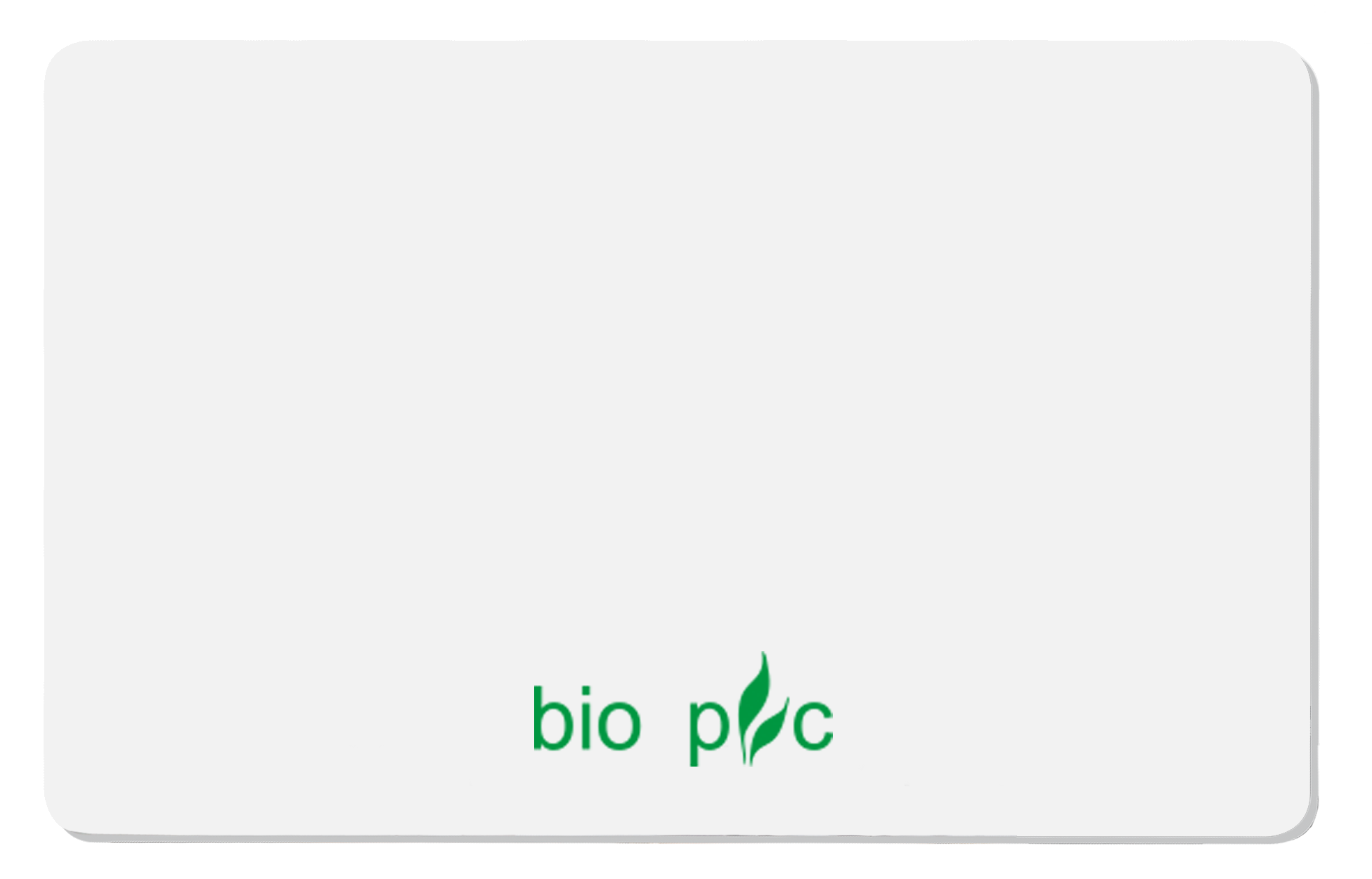 Umweltfreundliche Bio PVC Karten, weiß 86 x 54 x 0,76 mm