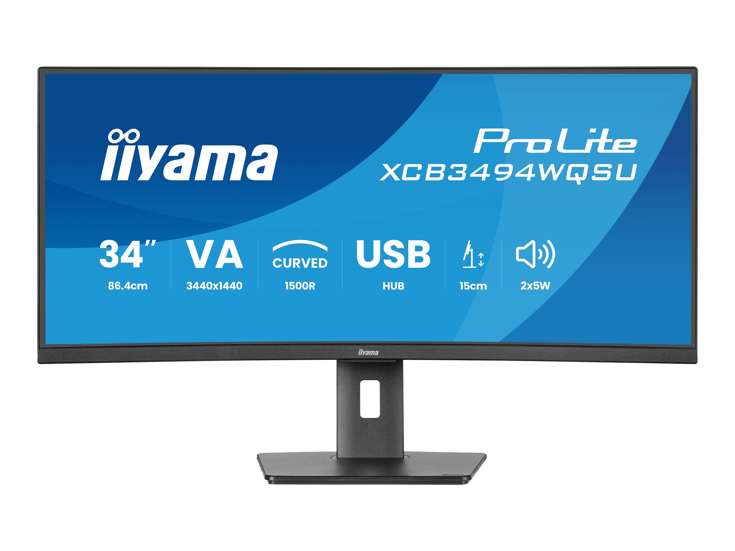 Iiyama ProLite XCB3494WQSU-B1 - LED-Monitor - gebogen - 86.4 cm (34")