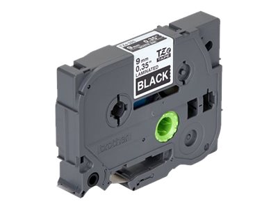 Brother TZe-325 - Standard-Klebstoff - Weiß auf Schwarz - Rolle (0,9 cm x 8 m)