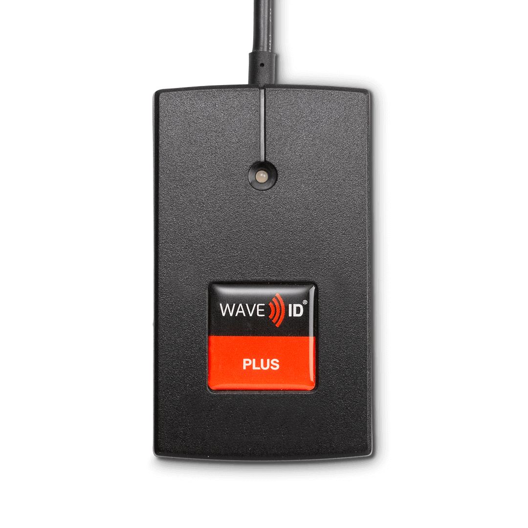 RF IDeas WAVE ID Plus SDK w/iCLASS SE & Seos Surface Mount Black USB