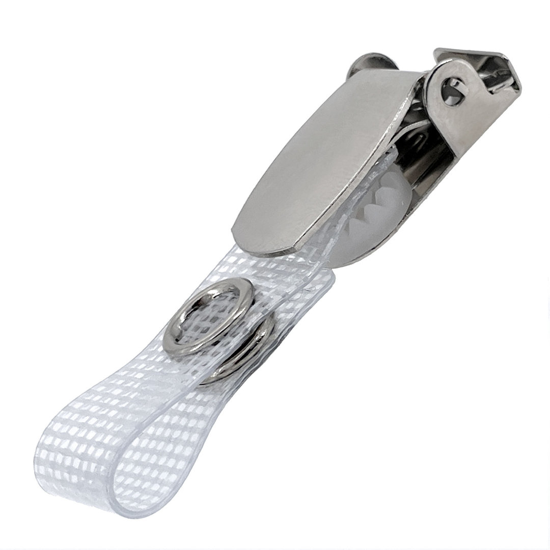 Metall-Hosenträgerclip mit verstärktem Vinylstrap