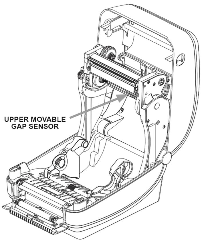 Zebra Abstandsensor, beweglich - oben
