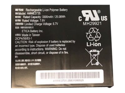 Zebra Tablet Battery - Lithium polymer - 3300 mAh - 25.1 Wh - for Zebra ET51, ET51 Integrated Scanner Kit, ET56, ET56 Enterprise Tablet (8.4 inches)