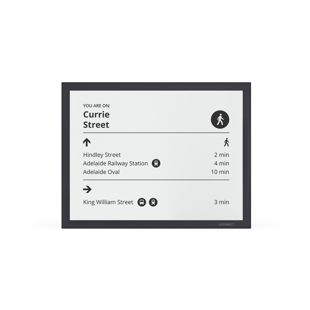 Visionect 13" E-Ink Display Black – Premium Digital Signage im edlen Aluminiumgehäuse