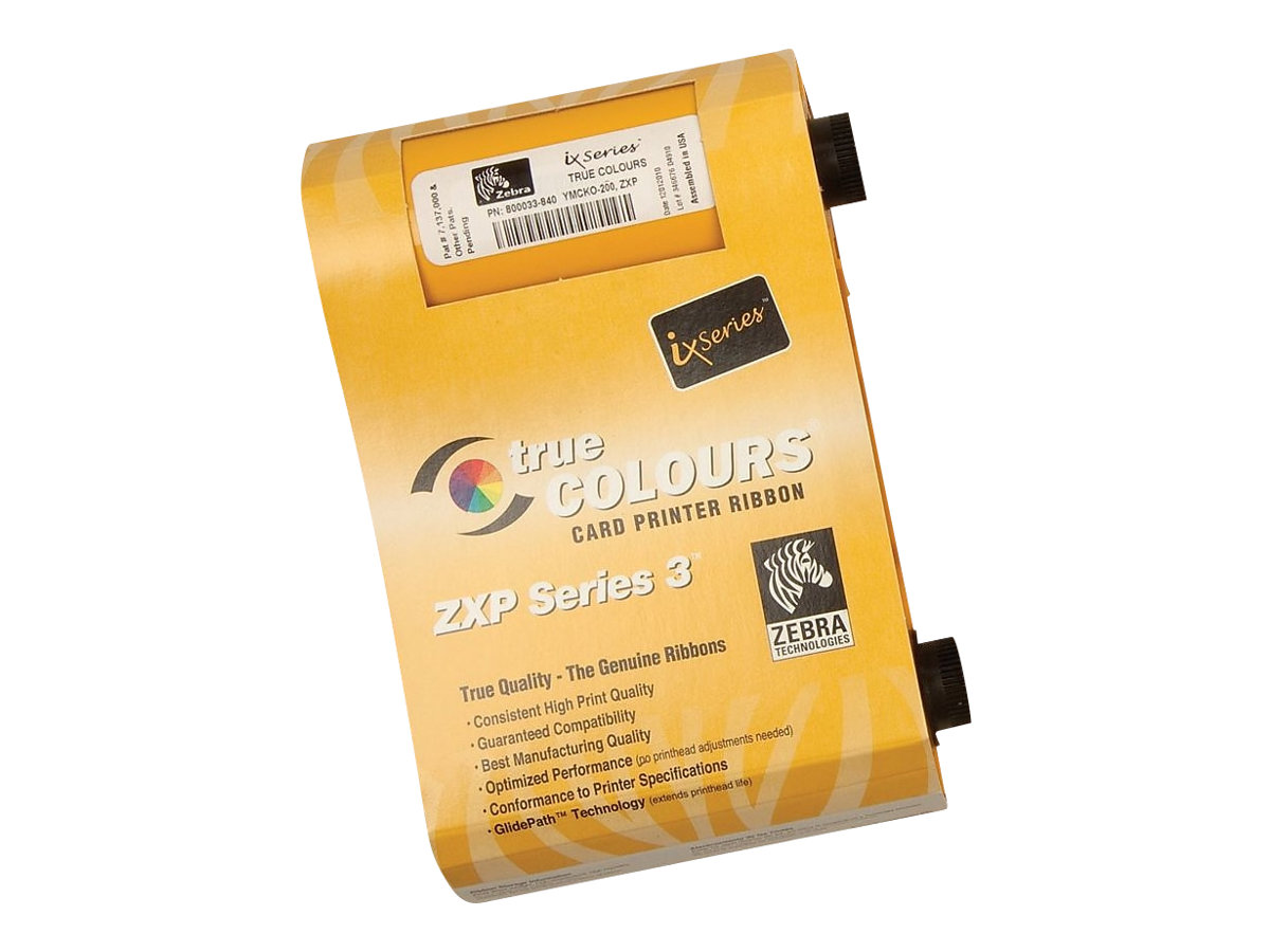 Zebra Farbband YMCKO, 200 Seiten, für ZXP Series 3