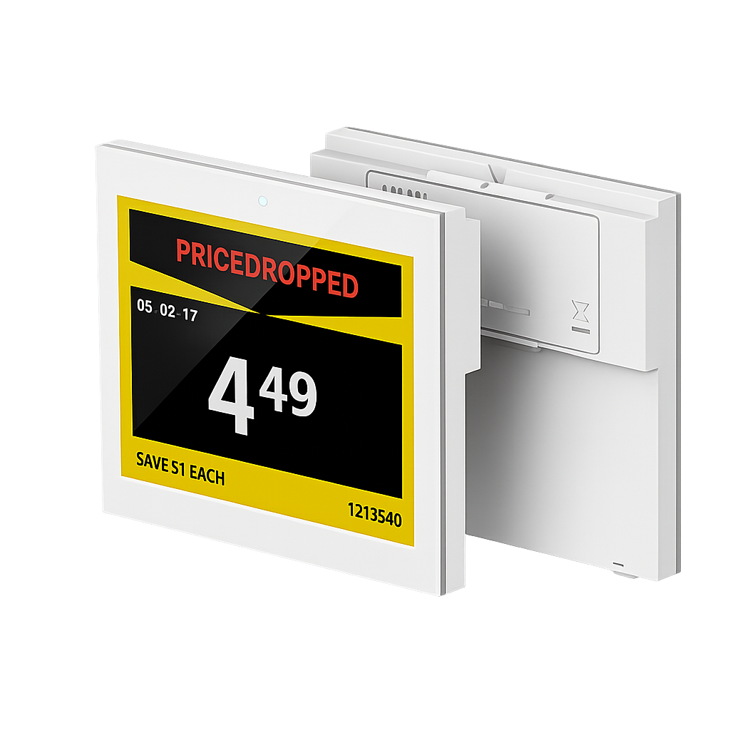 Digitales E-Ink Etikett NEWTON Pro 4.2" 4-farbige Anzeige - Rahmenfarbe weiß