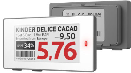 NEWTON 2,2 Zoll e-Ink Etikett – weiß, BWR Display, IP67