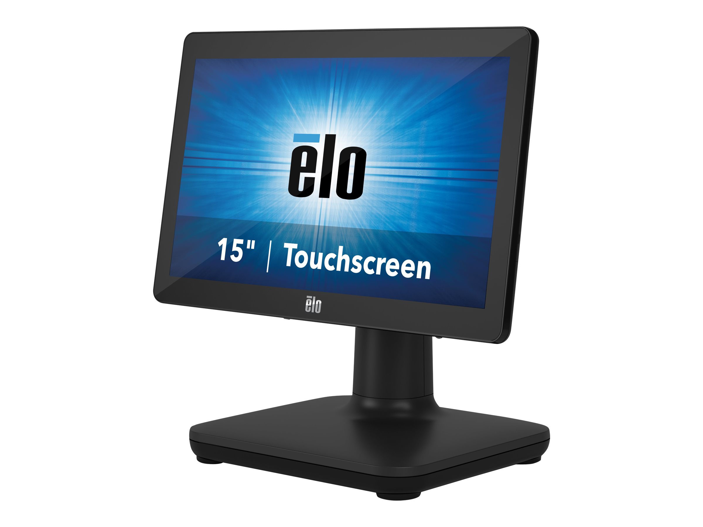 Elo Touch Solutions EloPOS System i3 - All-in-One (Komplettlösung) - 1 x Core i3 8100T / 3.1 GHz - RAM 4 GB - SSD 128 GB - UHD Graphics 630 - 1GbE - WLAN: 802.11a/b/g/n/ac, Bluetooth 5.0 - Win 10 IoT Enterprise LTSB 64-bit - Monitor: LED 15.6 Zoll Display