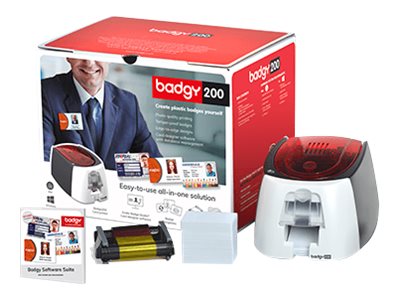Evolis Badgy 200 - Plastic card printer - colour - dye sublimation/thermal transfer - CR-80 Card (85.6 x 54 mm)