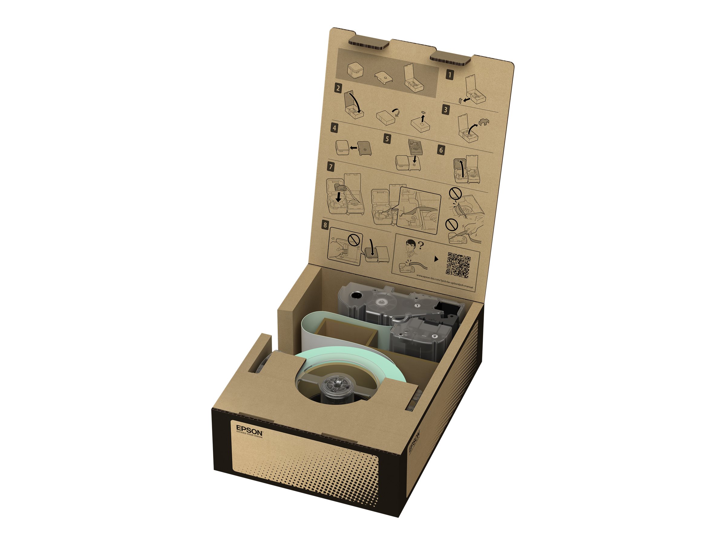 Epson BR-VN50WB-E - Vinyl - Black on white - Roll (5 cm x 45 m)