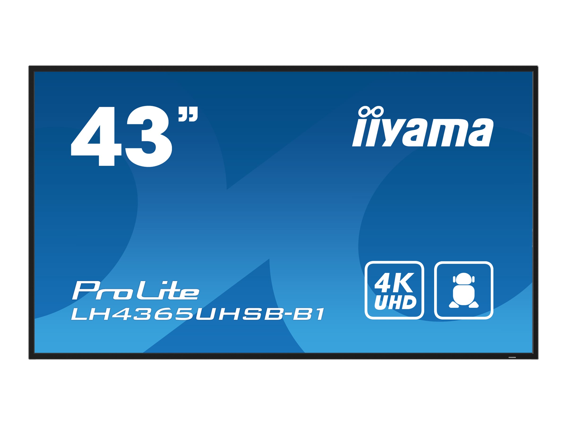 Iiyama ProLite LH4365UHSB-B1 - 109 cm (43") 42.5-inch diagonal class display