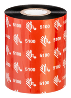 Thermotransferbänder, Zebra, 5100, Harz, 40mm, 450m, Außen, Schwarz