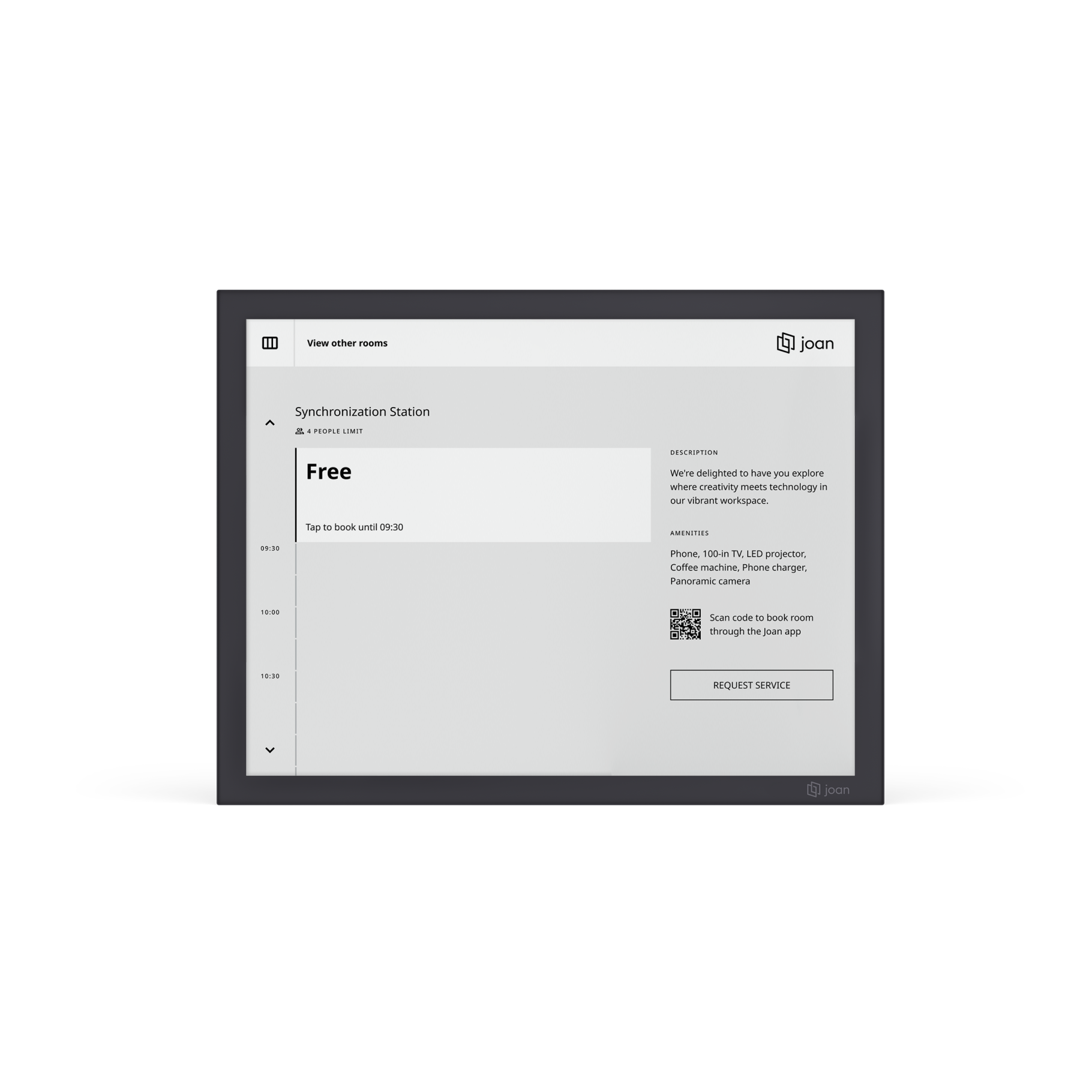 JOAN 13 Pro Raumplanungstafel mit Touch, 13″ E-Ink, schwarzer Rahmen