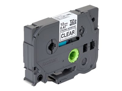 Brother TZe-S131 - Extrem stark haftend - schwarz auf durchsichtig - Rolle (1,2 cm x 8 m)