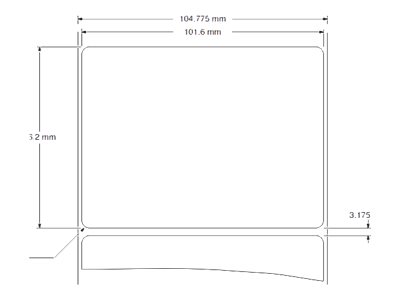 Etiketten, Zebra, Thermopapier, Z-Perform 1000D Removable, B: 101.6 mm, H: 76.2 mm, D: 127 mm, K: 25,4 mm