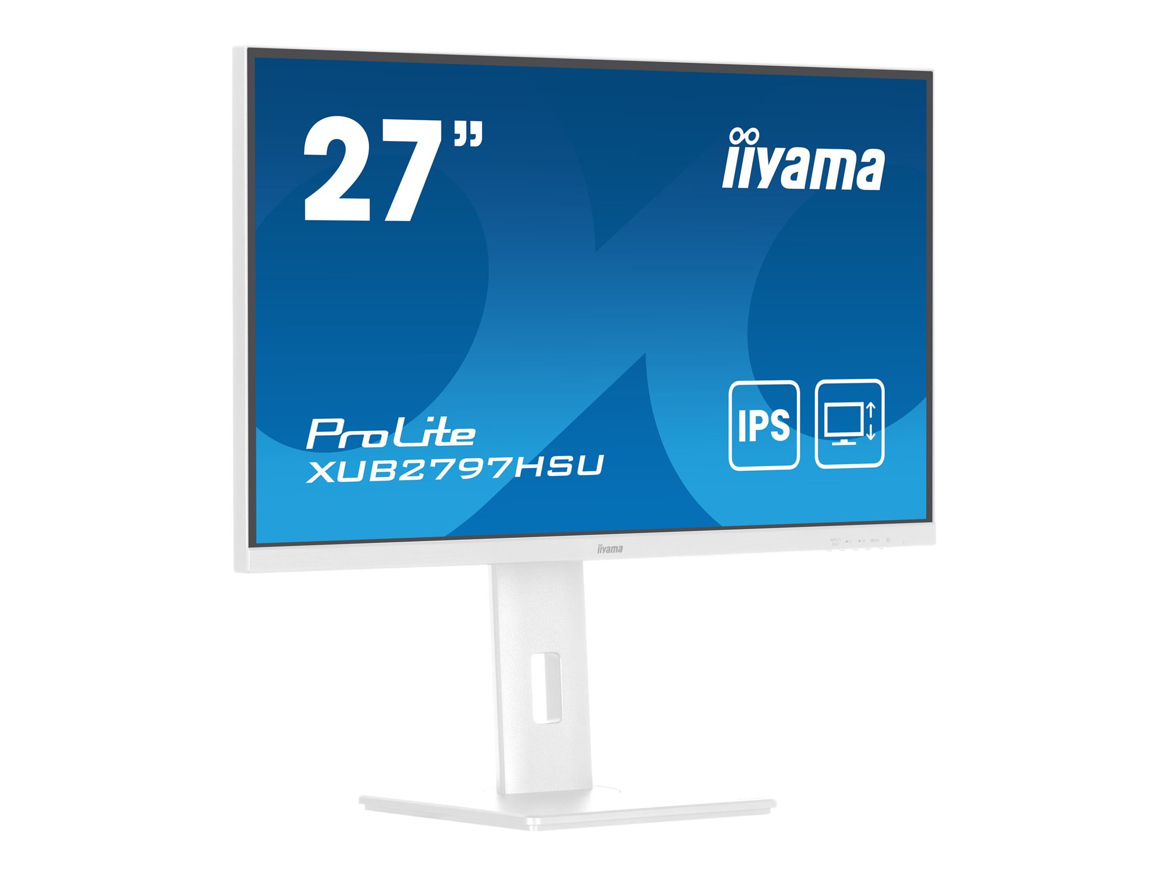 iiyama ProLite XUB2797HSU-W2, 68,6cm (27''), Full HD, USB, Kit (USB), weiß