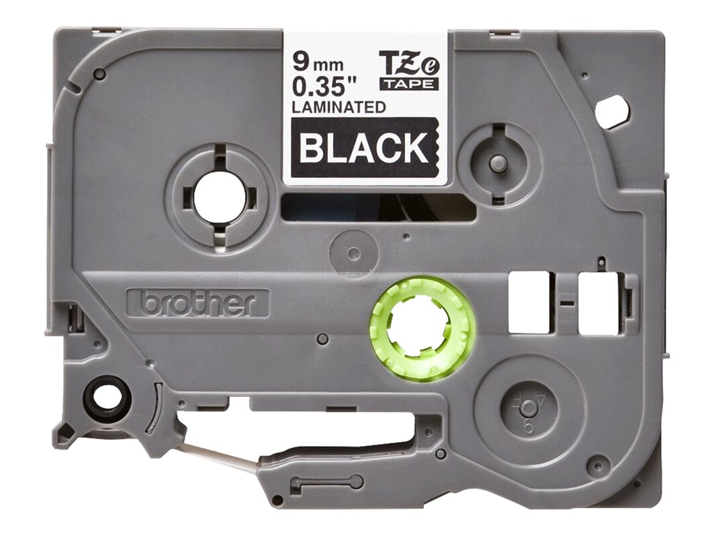 Brother TZe-325 - Standard-Klebstoff - Weiß auf Schwarz - Rolle (0,9 cm x 8 m)