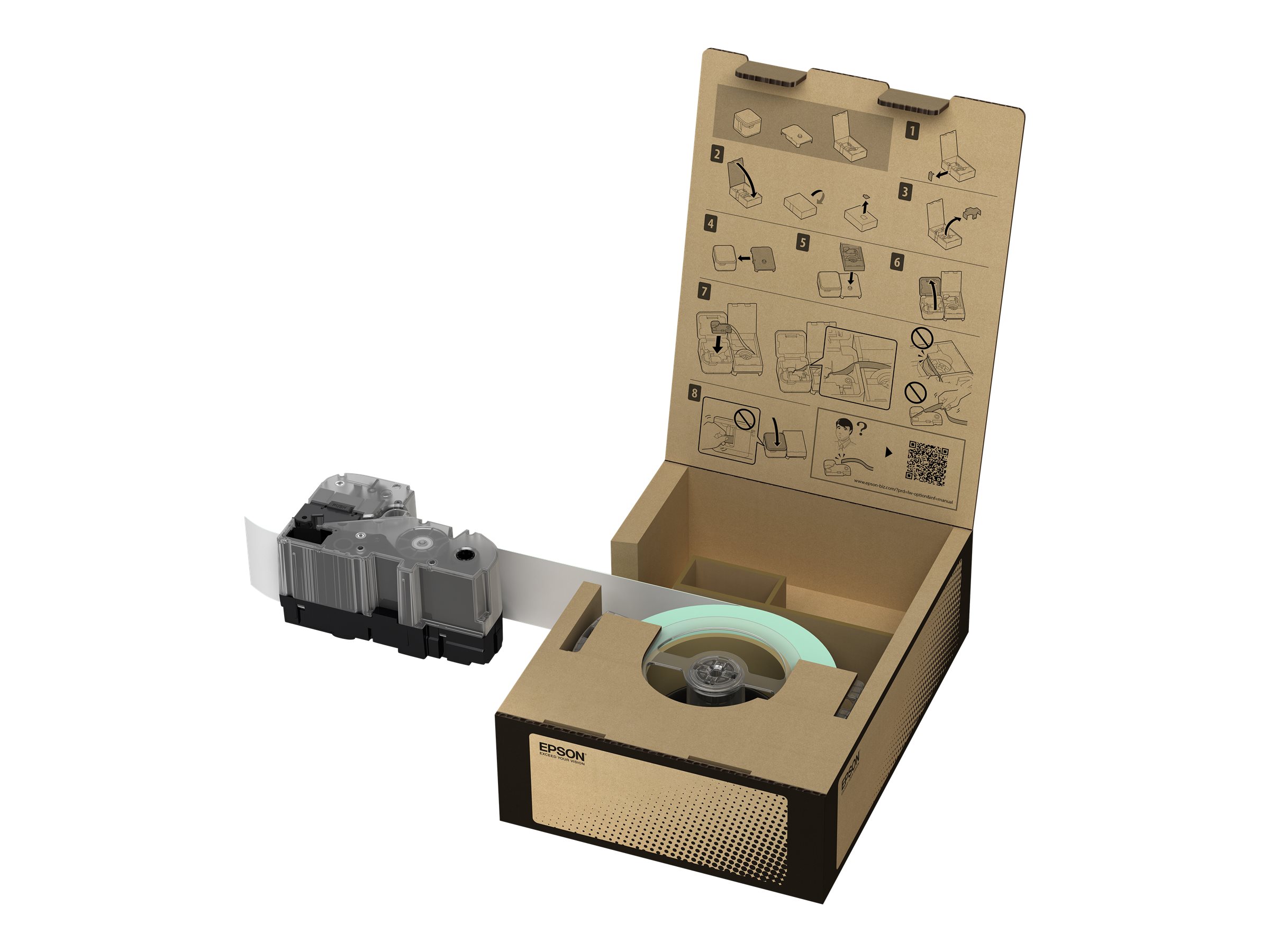 Epson BR-ST64YB-E - Schwarz auf Gelb - Rolle (0,64 cm x 15 m)