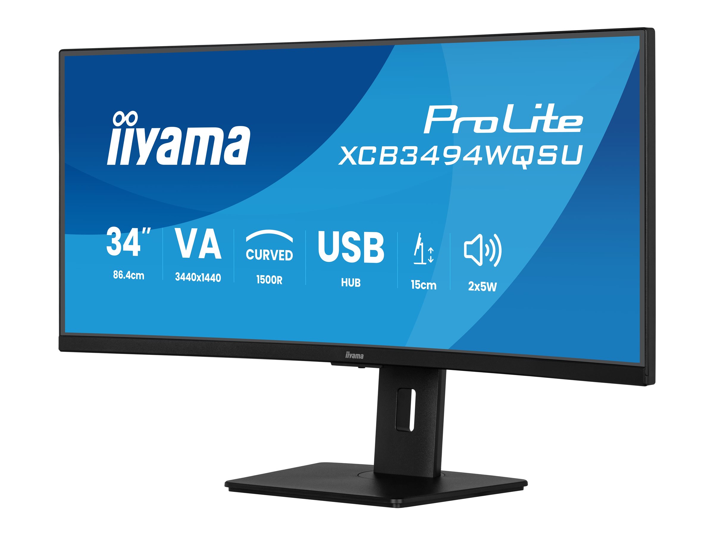 Iiyama ProLite XCB3494WQSU-B1 - LED-Monitor - gebogen - 86.4 cm (34")