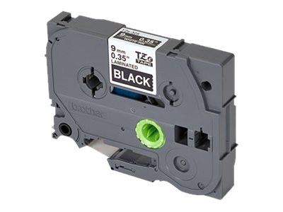 Brother TZe-325 - Standard-Klebstoff - Weiß auf Schwarz - Rolle (0,9 cm x 8 m)