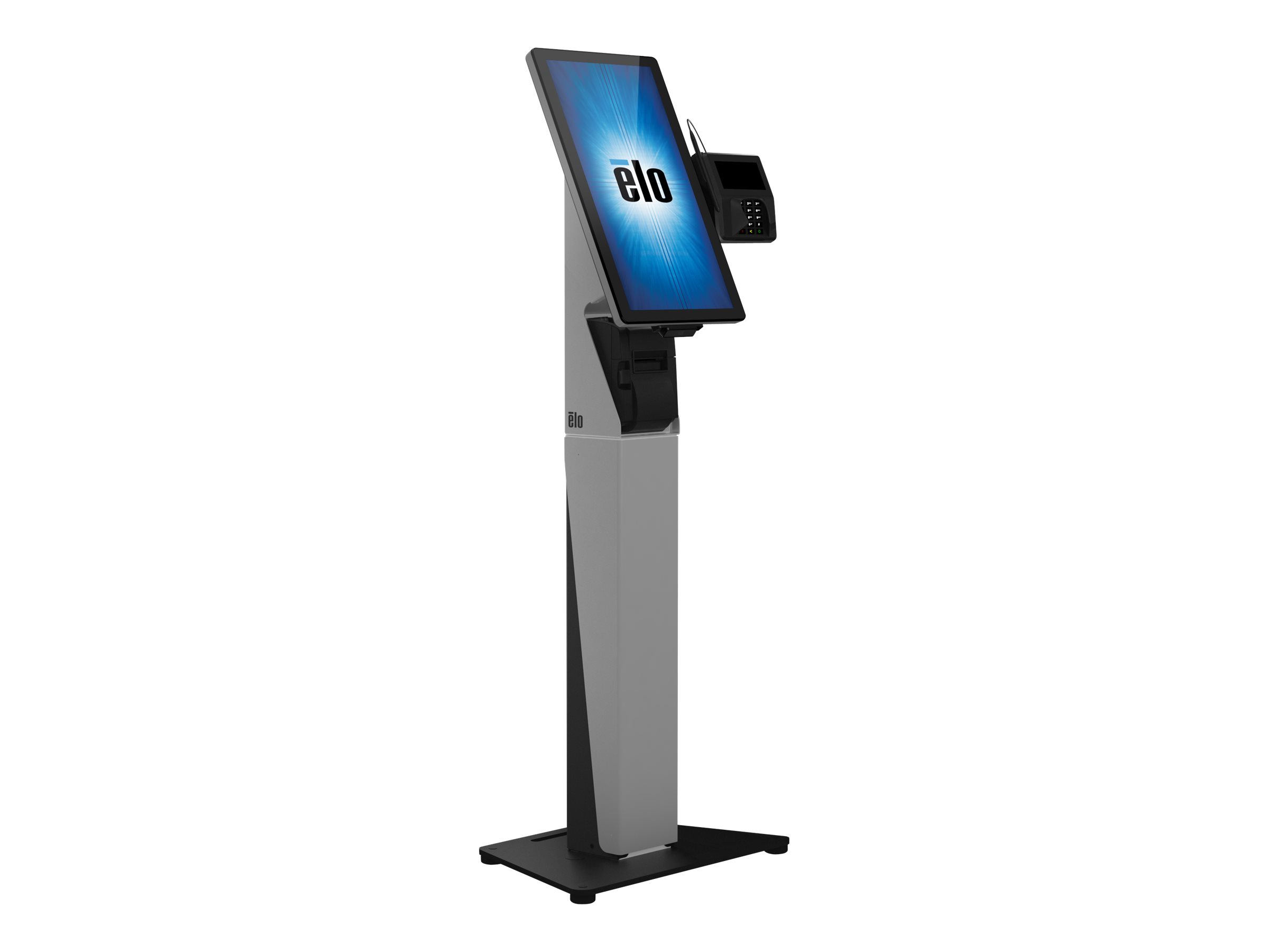 Elo Touch Solutions Elo Wallaby Self-Service Floor Base - Aufstellung - für POS-Terminal - Schwarz/Silber - Bodenaufstellung - für I-Series (15.6 Zoll, 21.5 Zoll)