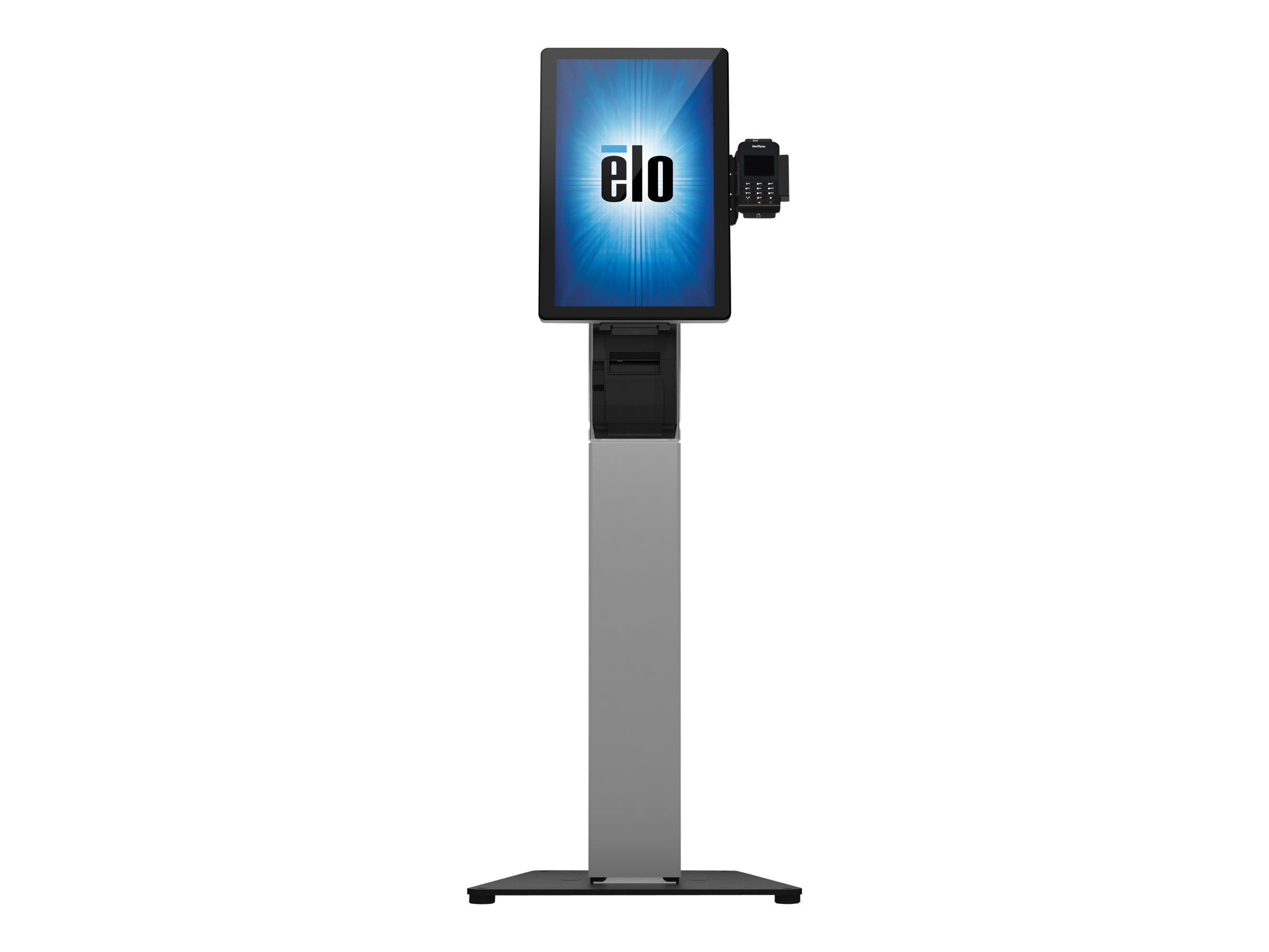Elo Touch Solutions Elo Wallaby Self-Service Floor Base - Aufstellung - für POS-Terminal - Schwarz/Silber - Bodenaufstellung - für I-Series (15.6 Zoll, 21.5 Zoll)