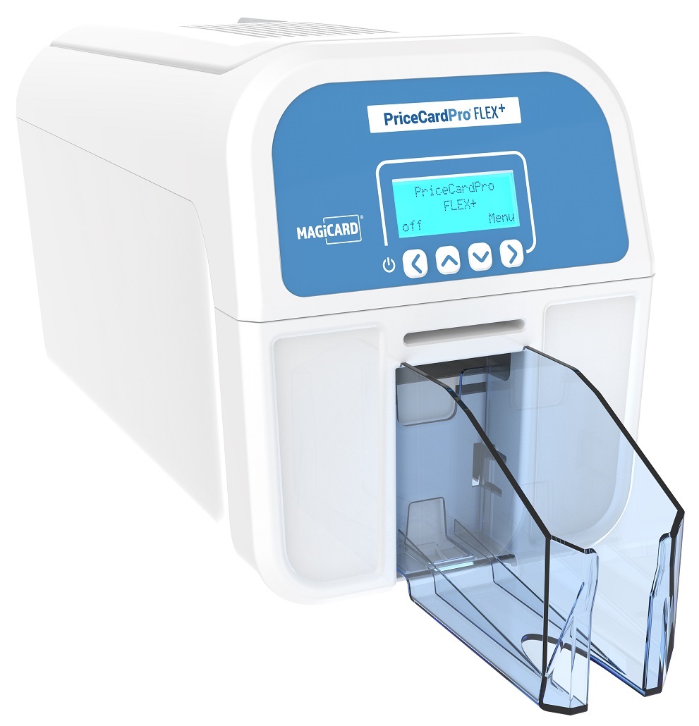 Magicard PriceCardPro FLEX+ Duo Preisschilddrucker –  USB/Ethernet, für lebensmittelechte Preisschilder im Format 50x140 mm