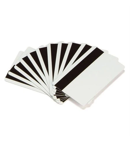 PVC cards white, with HiCo magnetic strip 86 x 54 x 0.76 mm