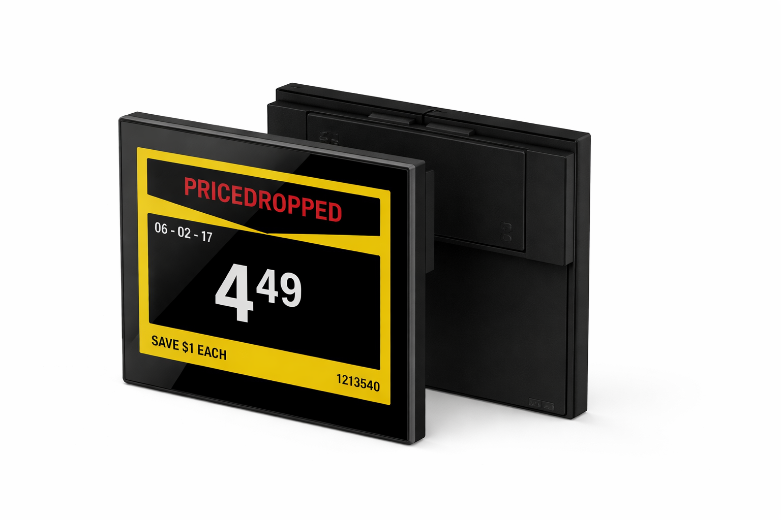 Digitales E-Ink Etikett NEWTON Pro 4.2" 4-farbige Anzeige - Rahmenfarbe schwarz