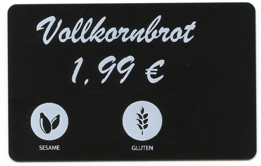 PVC Karten, schwarz matt, lebensmittelgeprüft, 85.6 x 54 mm PVC Karten, schwarz matt, lebensmittelgeprüft, 85.6 x 54 mm