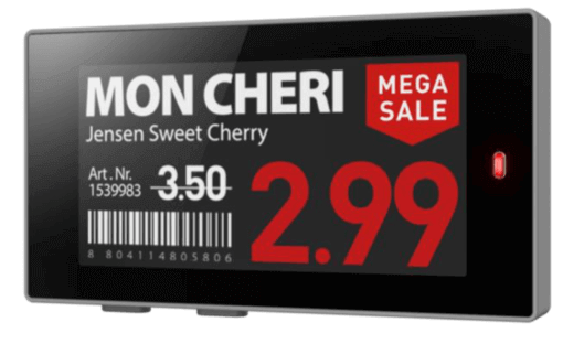 NEWTON 2,6 Zoll e-Ink Etikett – schwarz, BWR Display, IP67 NEWTON 2,6 Zoll e-Ink Etikett – schwarz, BWR Display, IP67