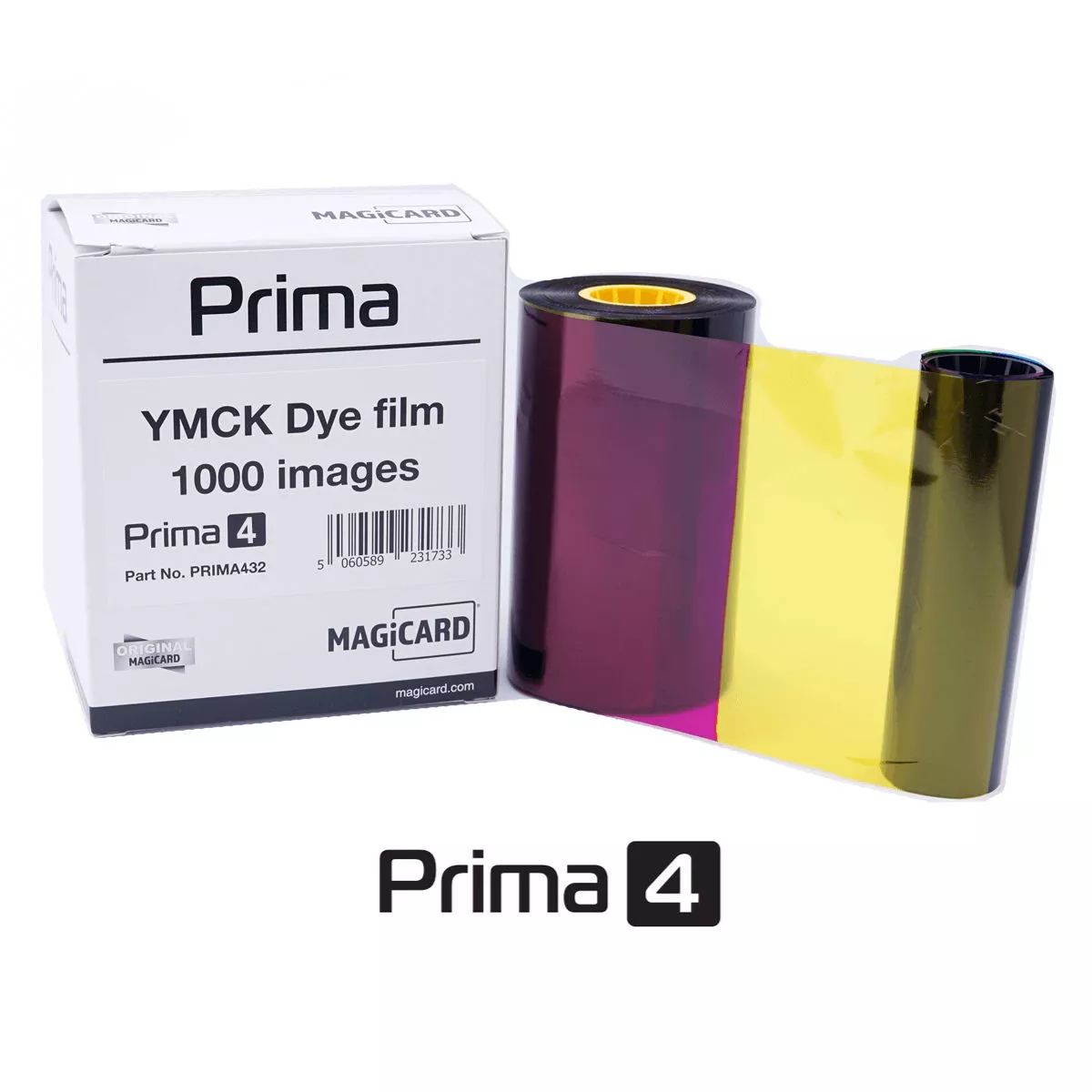 Magicard Prima 432 YMCK Farbband – für 1.000 Kartenseiten, kompatibel mit Prima 4
