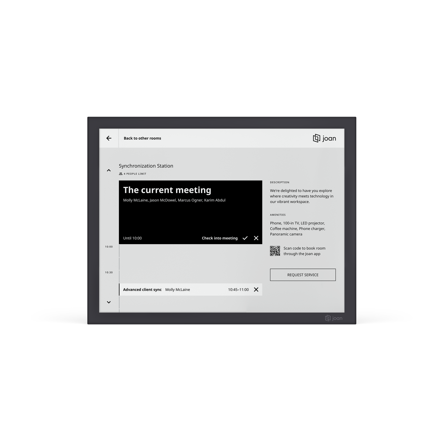 JOAN 13 Pro Raumplanungstafel mit Touch, 13″ E-Ink, schwarzer Rahmen