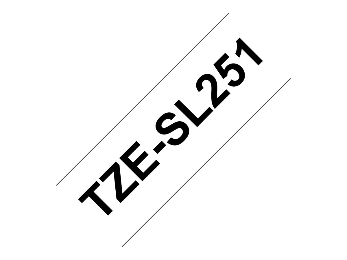 Brother TZe-SL251 - Selbstklebend - Schwarz auf Weiß - Rolle (2,4 cm x 8 m)